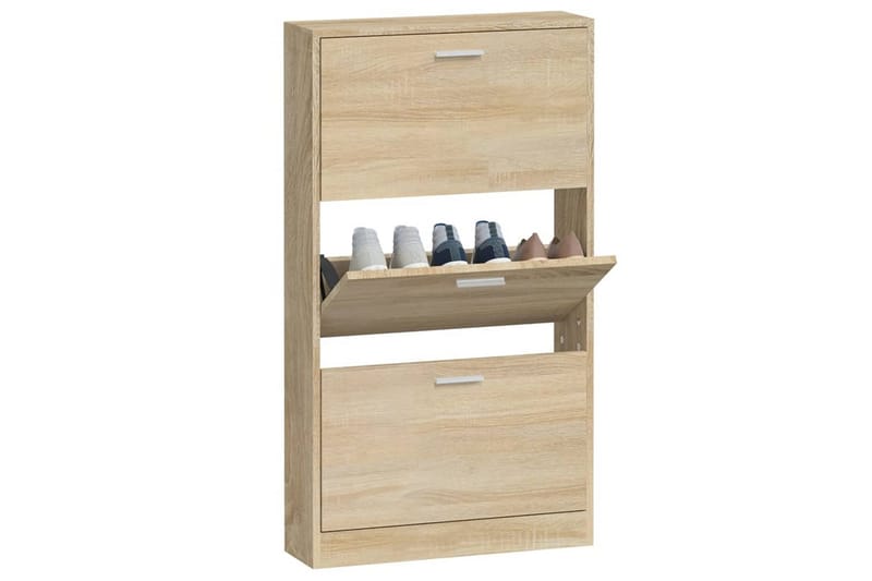 beBasic Skoskåp ek 59x17x108 cm konstruerat trä - Förvaring - Sko- & klädförvaring - Skoförvaring