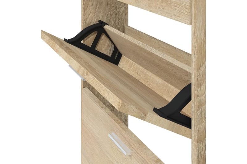 beBasic Skoskåp ek 59x17x108 cm konstruerat trä - Förvaring - Sko- & klädförvaring - Skoförvaring