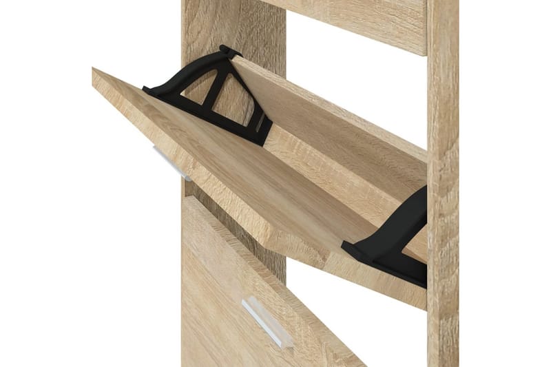 beBasic Skoskåp ek 59x17x150 cm konstruerat trä - Förvaring - Sko- & klädförvaring - Skoförvaring