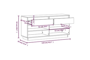 beBasic Skoskåp grå 110x34x52 cm massiv furu - Förvaring - Sko- & klädförvaring - Skoförvaring
