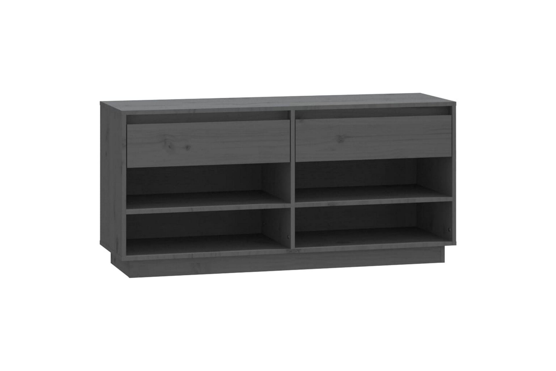 beBasic Skoskåp grå 110x34x52 cm massiv furu - Förvaring - Sko- & klädförvaring - Skoförvaring