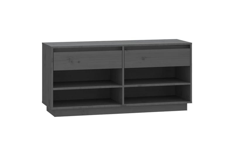 beBasic Skoskåp grå 110x34x52 cm massiv furu - Förvaring - Sko- & klädförvaring - Skoförvaring