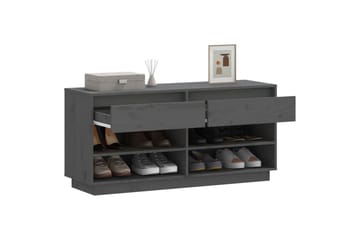 beBasic Skoskåp grå 110x34x52 cm massiv furu - Förvaring - Sko- & klädförvaring - Skoförvaring