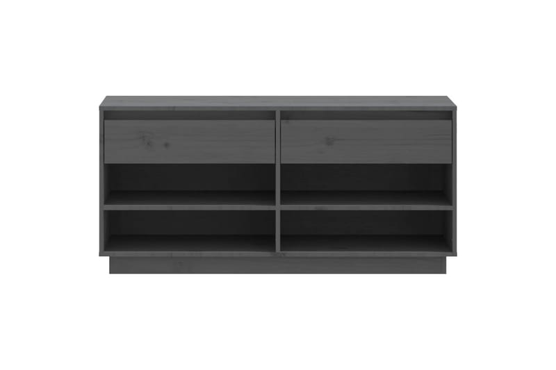 beBasic Skoskåp grå 110x34x52 cm massiv furu - Förvaring - Sko- & klädförvaring - Skoförvaring
