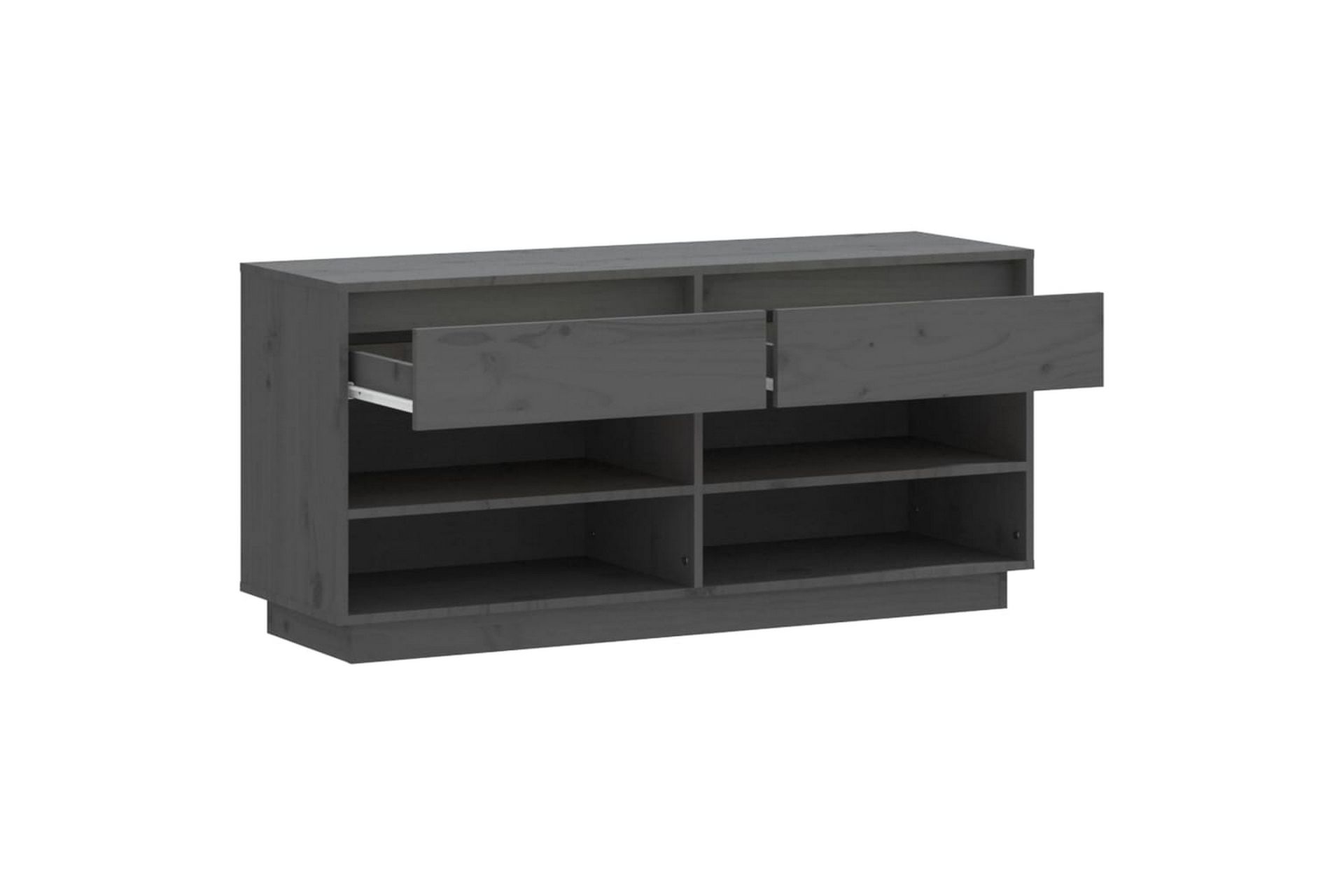 beBasic Skoskåp grå 110x34x52 cm massiv furu - Förvaring - Sko- & klädförvaring - Skoförvaring
