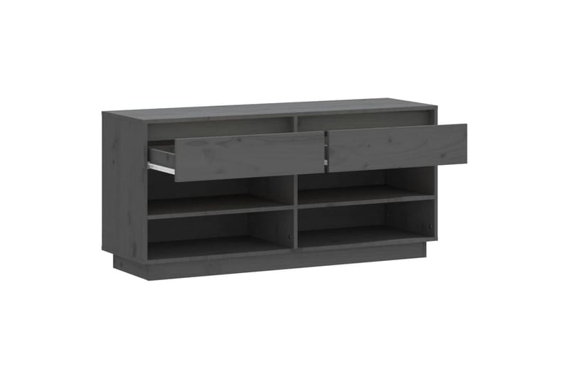 beBasic Skoskåp grå 110x34x52 cm massiv furu - Förvaring - Sko- & klädförvaring - Skoförvaring