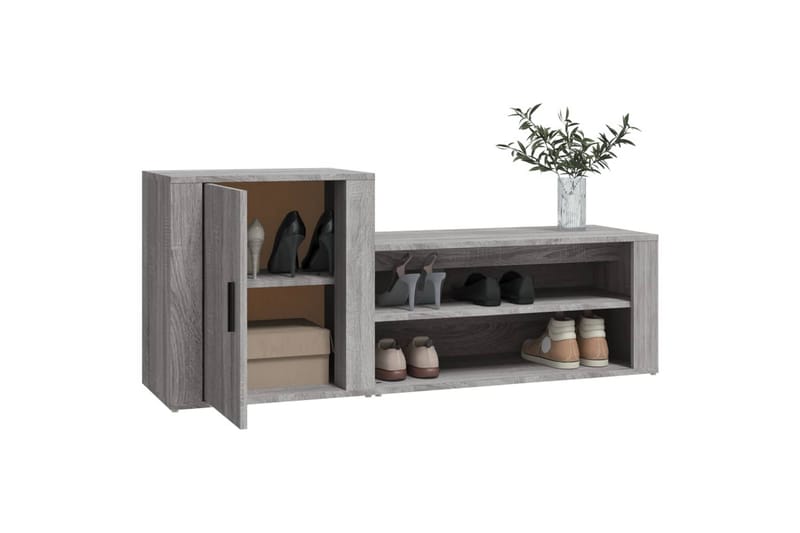 beBasic Skoskåp grå sonoma 130x35x54 cm konstruerat trä - Förvaring - Sko- & klädförvaring - Skoförvaring