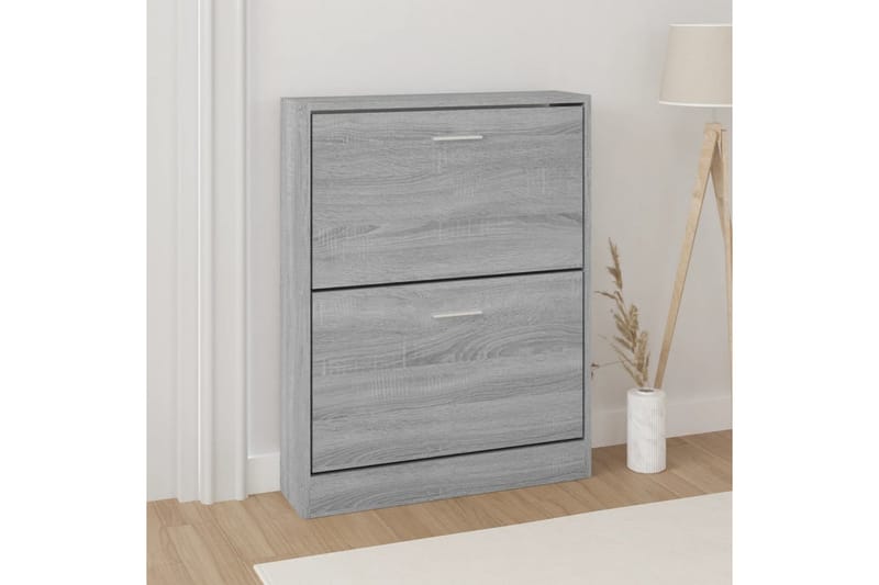 beBasic Skoskåp grå sonoma 59x17x81 cm konstruerat trä - Förvaring - Sko- & klädförvaring - Skoförvaring