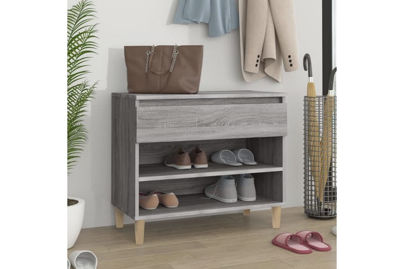beBasic Skoskåp grå sonoma 70x36x60 cm konstruerat trä - Förvaring - Sko- & klädförvaring - Skoförvaring