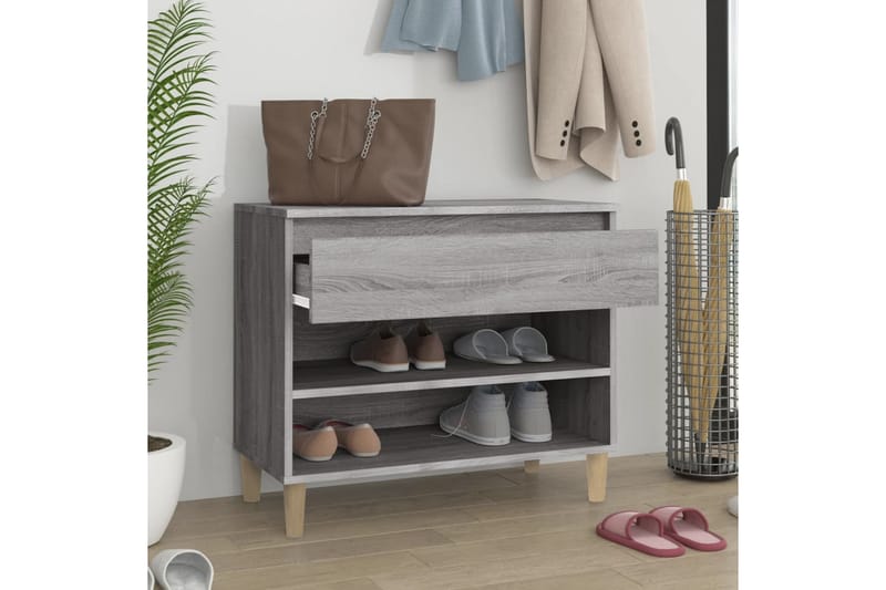 beBasic Skoskåp grå sonoma 70x36x60 cm konstruerat trä - Förvaring - Sko- & klädförvaring - Skoförvaring
