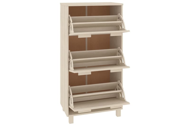 beBasic Skoskåp honungsbrun 59,5x35x117 cm massiv furu - Förvaring - Sko- & klädförvaring - Skoförvaring