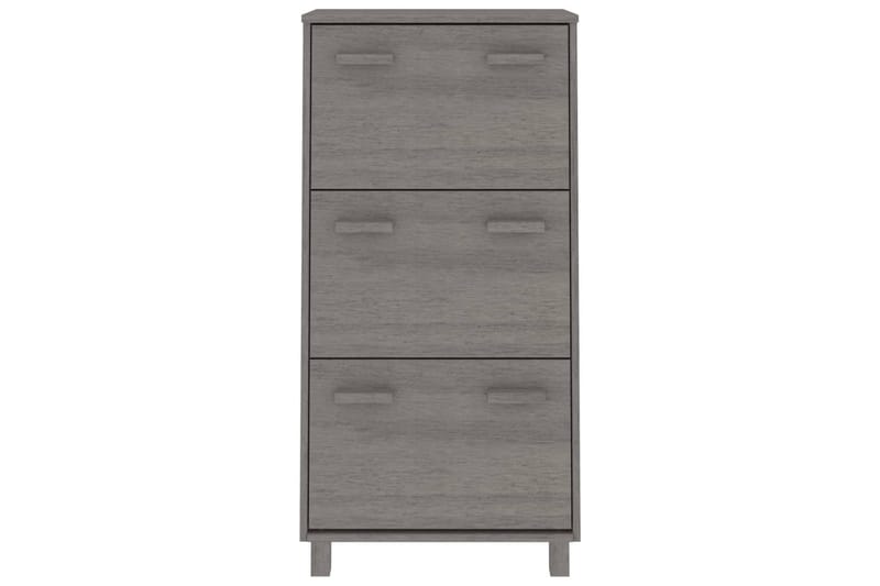 beBasic Skoskåp ljusgrå 59,5x35x117 cm massiv furu - Förvaring - Sko- & klädförvaring - Skoförvaring