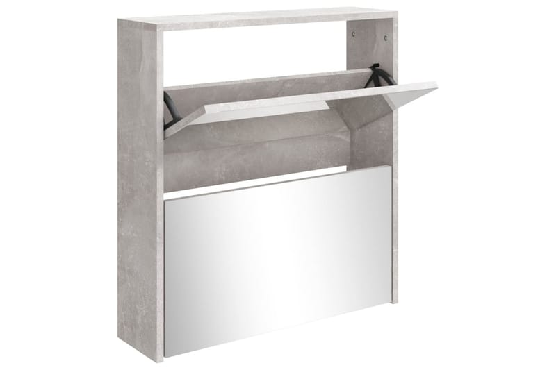 beBasic Skoskåp med 2 skåp betonggrå 63x17x67 cm - Förvaring - Sko- & klädförvaring - Skoförvaring