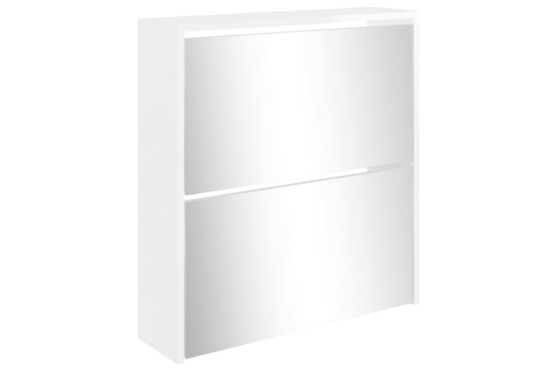 beBasic Skoskåp med 2 skåp högglans vit 63x17x67 cm - Förvaring - Sko- & klädförvaring - Skoförvaring
