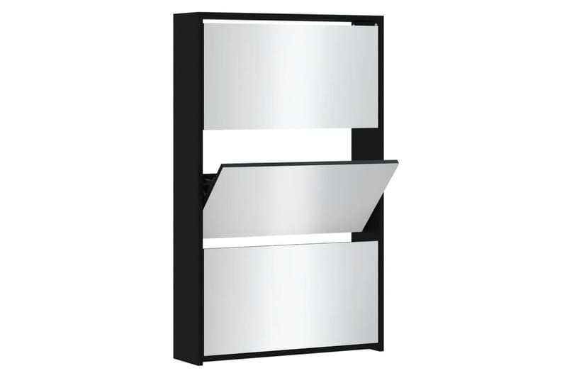 beBasic Skoskåp med 3 skåp svart 63x17x102,5 cm - Förvaring - Sko- & klädförvaring - Skoförvaring