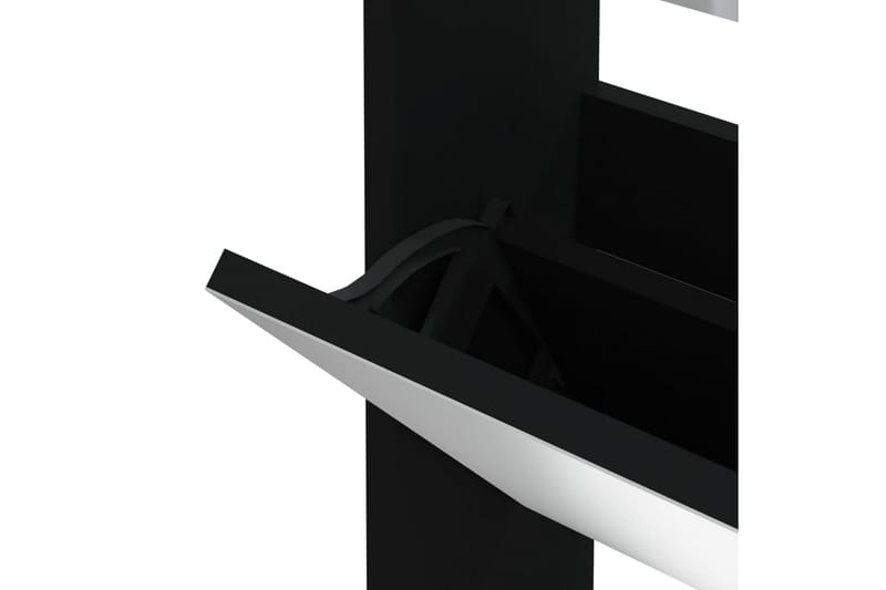 beBasic Skoskåp med 3 skåp svart 63x17x102,5 cm - Förvaring - Sko- & klädförvaring - Skoförvaring