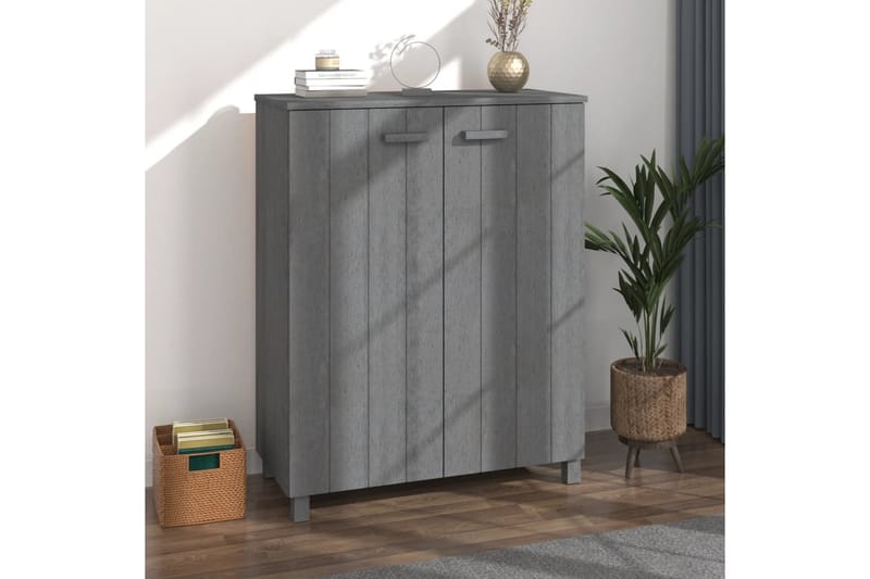 beBasic Skoskåp mörkgrå 85x40x108 cm massiv furu - Förvaring - Sko- & klädförvaring - Skoförvaring