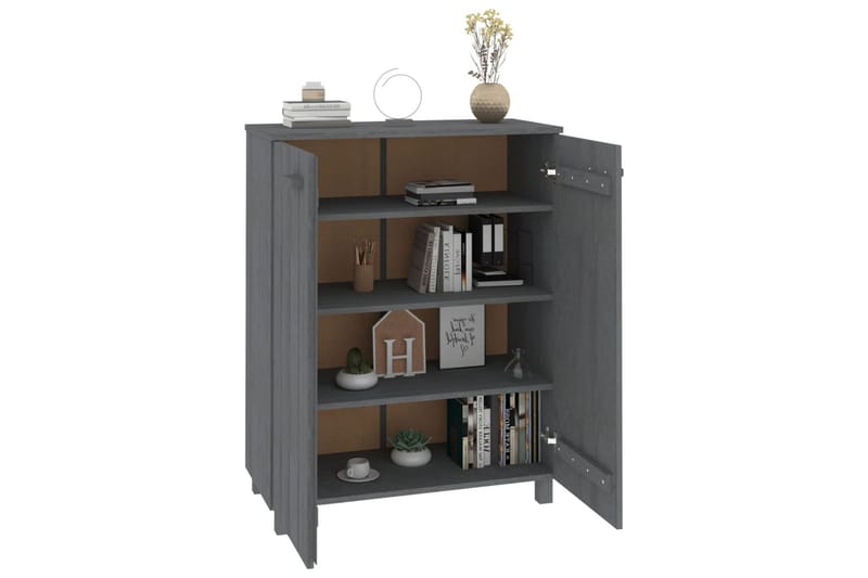 beBasic Skoskåp mörkgrå 85x40x108 cm massiv furu - Förvaring - Sko- & klädförvaring - Skoförvaring