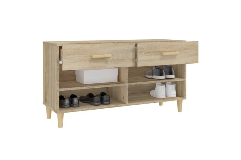 beBasic Skoskåp sonoma-ek 102x35x55 cm konstruerat trä - Förvaring - Sko- & klädförvaring - Skoförvaring