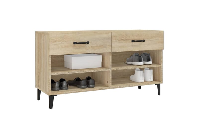 beBasic Skoskåp sonoma-ek 102x35x55 cm konstruerat trä - Förvaring - Sko- & klädförvaring - Skoförvaring
