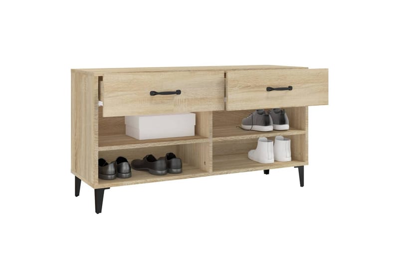 beBasic Skoskåp sonoma-ek 102x35x55 cm konstruerat trä - Förvaring - Sko- & klädförvaring - Skoförvaring