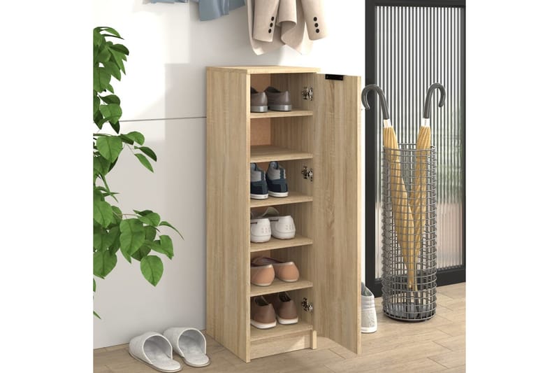 beBasic Skoskåp sonoma-ek 30x35x100 cm konstruerat trä - Förvaring - Sko- & klädförvaring - Skoförvaring