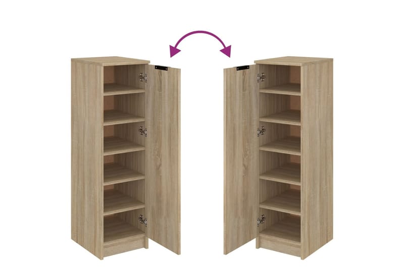 beBasic Skoskåp sonoma-ek 30x35x100 cm konstruerat trä - Förvaring - Sko- & klädförvaring - Skoförvaring