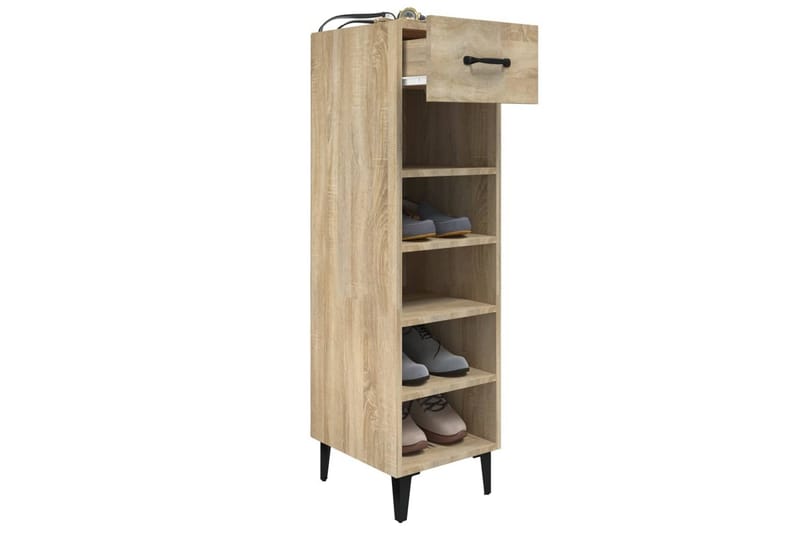 beBasic Skoskåp sonoma-ek 30x35x105 cm konstruerat trä - Förvaring - Sko- & klädförvaring - Skoförvaring