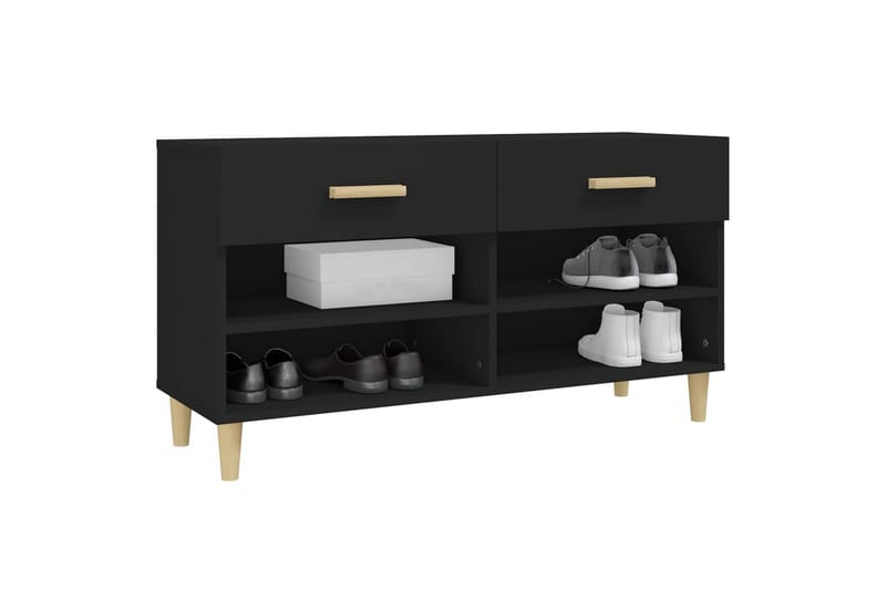 beBasic Skoskåp svart 102x35x55 cm konstruerat trä - Förvaring - Sko- & klädförvaring - Skoförvaring