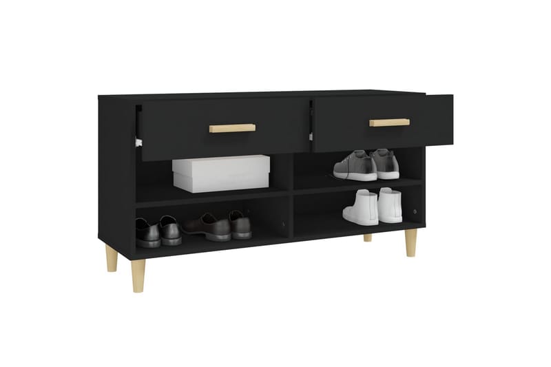 beBasic Skoskåp svart 102x35x55 cm konstruerat trä - Förvaring - Sko- & klädförvaring - Skoförvaring