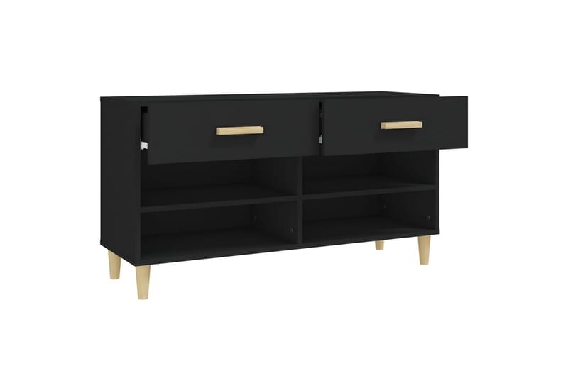 beBasic Skoskåp svart 102x35x55 cm konstruerat trä - Förvaring - Sko- & klädförvaring - Skoförvaring