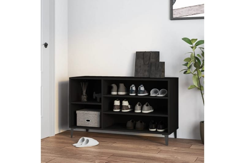beBasic Skoskåp svart 102x36x60 cm konstruerat trä - Förvaring - Sko- & klädförvaring - Skoförvaring