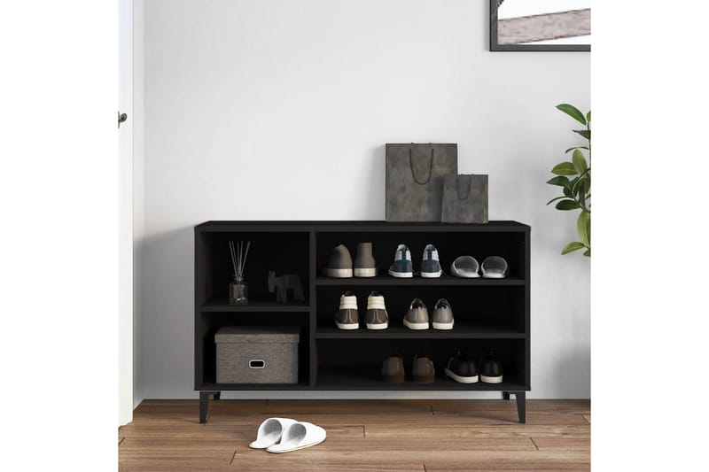beBasic Skoskåp svart 102x36x60 cm konstruerat trä - Förvaring - Sko- & klädförvaring - Skoförvaring