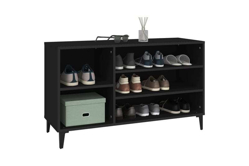 beBasic Skoskåp svart 102x36x60 cm konstruerat trä - Förvaring - Sko- & klädförvaring - Skoförvaring