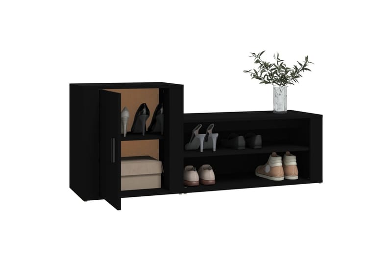 beBasic Skoskåp svart 130x35x54 cm konstruerat trä - Förvaring - Sko- & klädförvaring - Skoförvaring