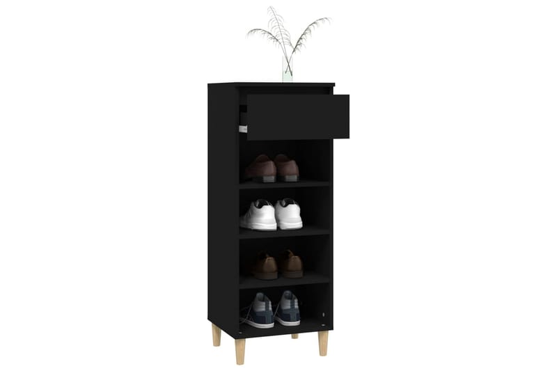 beBasic Skoskåp svart 40x36x105 cm konstruerat trä - Förvaring - Sko- & klädförvaring - Skoförvaring