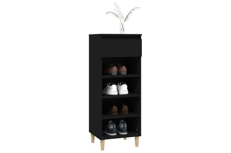 beBasic Skoskåp svart 40x36x105 cm konstruerat trä - Förvaring - Sko- & klädförvaring - Skoförvaring