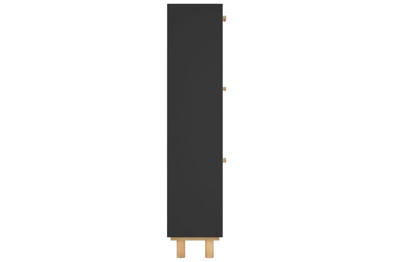 beBasic Skoskåp svart 52x25x115 cm konstruerat trä & naturlig rotting - Förvaring - Sko- & klädförvaring - Skoförvaring