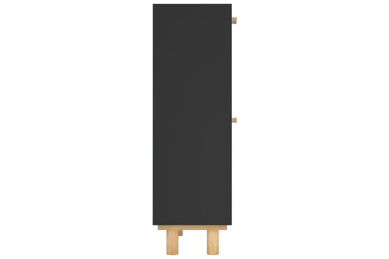 beBasic Skoskåp svart 52x25x80 cm konstruerat trä & naturlig rotting - Förvaring - Sko- & klädförvaring - Skoförvaring