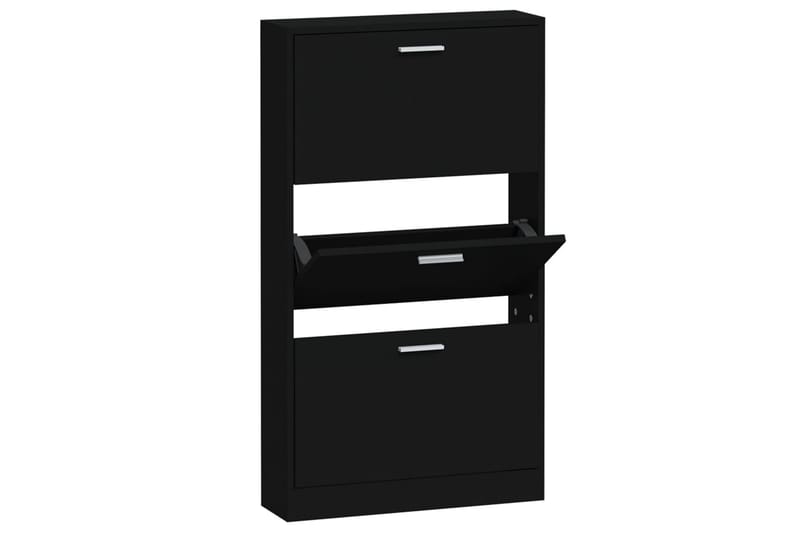 beBasic Skoskåp svart 59x17x108 cm konstruerat trä - Förvaring - Sko- & klädförvaring - Skoförvaring