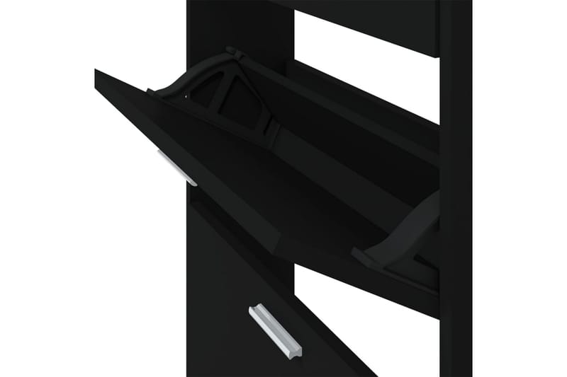 beBasic Skoskåp svart 59x17x108 cm konstruerat trä - Förvaring - Sko- & klädförvaring - Skoförvaring