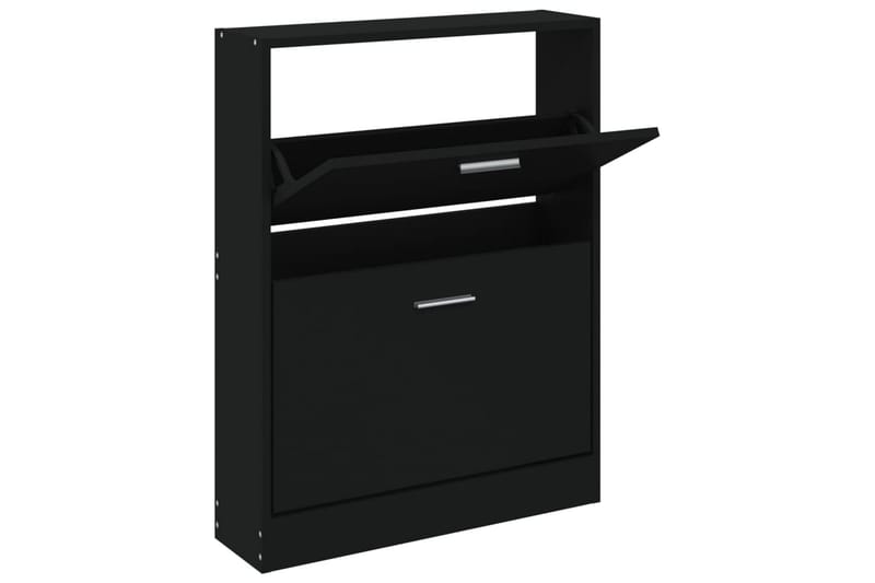 beBasic Skoskåp svart 59x17x81 cm konstruerat trä - Förvaring - Sko- & klädförvaring - Skoförvaring