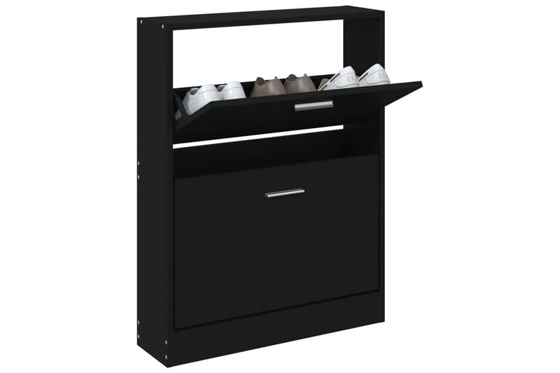 beBasic Skoskåp svart 59x17x81 cm konstruerat trä - Förvaring - Sko- & klädförvaring - Skoförvaring
