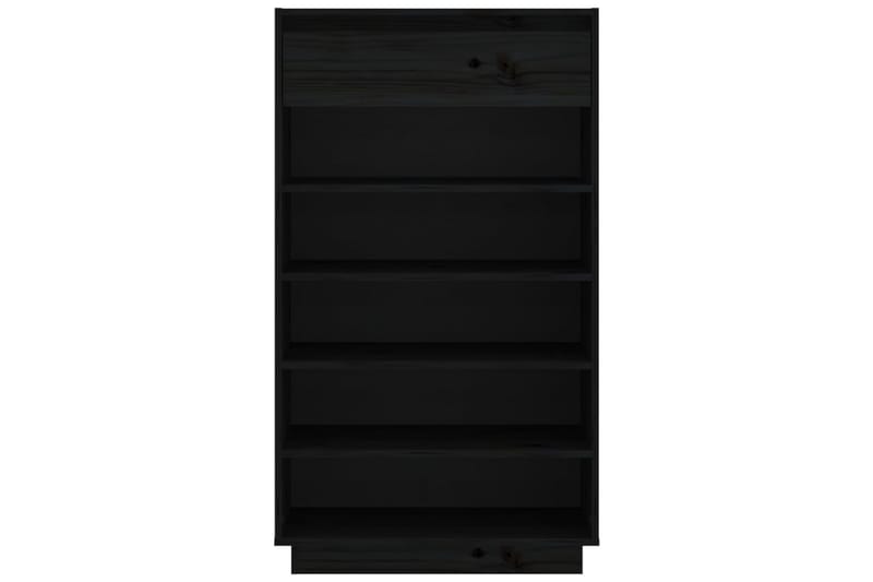 beBasic Skoskåp svart 60x34x105 cm massiv furu - Förvaring - Sko- & klädförvaring - Skoförvaring