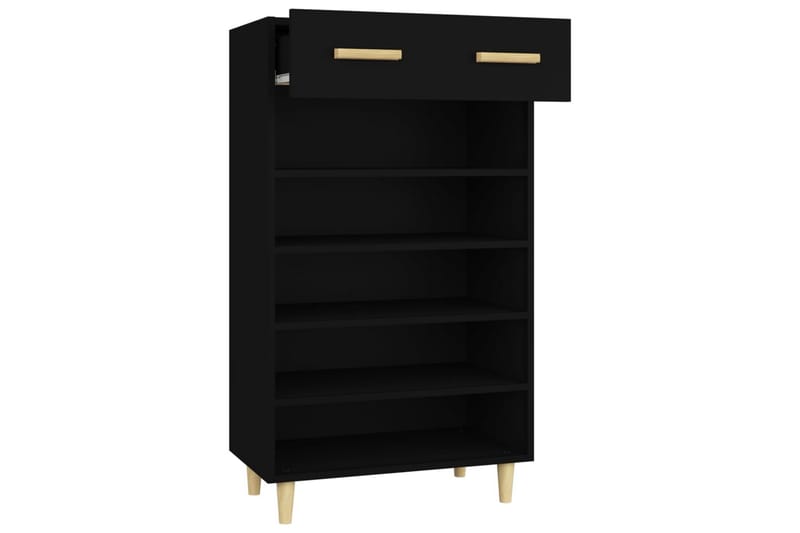 beBasic Skoskåp svart 60x35x105 cm konstruerat trä - Förvaring - Sko- & klädförvaring - Skoförvaring