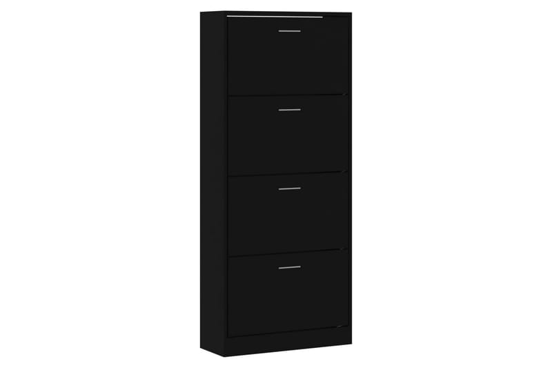 beBasic Skoskåp svart 63x24x147 cm konstruerat trä - Förvaring - Sko- & klädförvaring - Skoförvaring