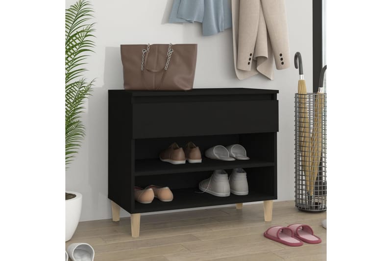 beBasic Skoskåp svart 70x36x60 cm konstruerat trä - Förvaring - Sko- & klädförvaring - Skoförvaring