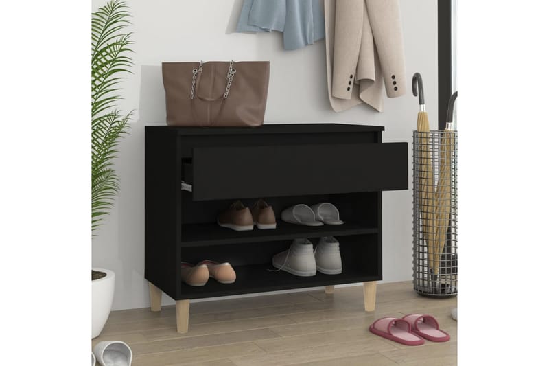 beBasic Skoskåp svart 70x36x60 cm konstruerat trä - Förvaring - Sko- & klädförvaring - Skoförvaring