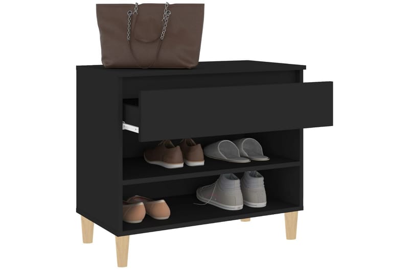 beBasic Skoskåp svart 70x36x60 cm konstruerat trä - Förvaring - Sko- & klädförvaring - Skoförvaring