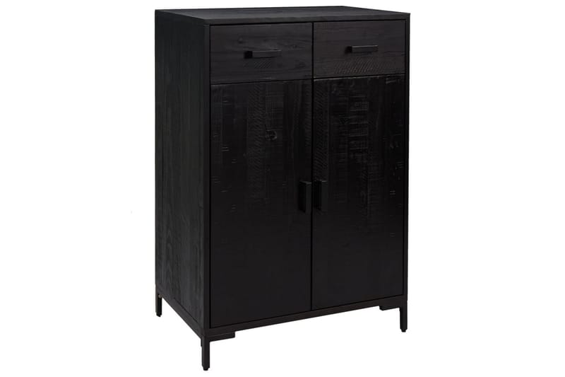 beBasic Skoskåp svart 75x40x110 cm massiv återvunnen furu - Förvaring - Sko- & klädförvaring - Skoförvaring